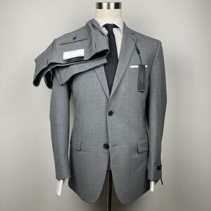 Marc New York Men's Gray Modern Fit 2 Piece Suit Jacket 42S Pants 35W 30L